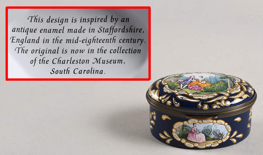 Historic Charleston Foundation In The Park - No Box by Staffordshire Enamels-1