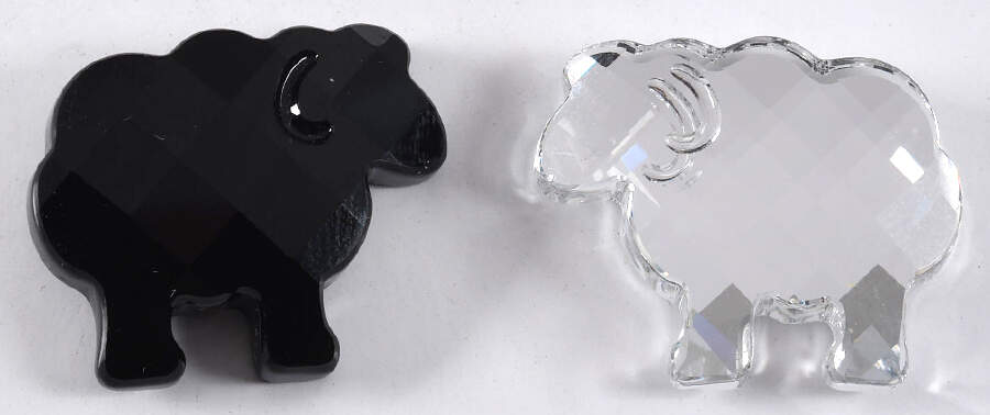Magnets and Stickers Black And White Sheep - Boxed by Swarovski-1