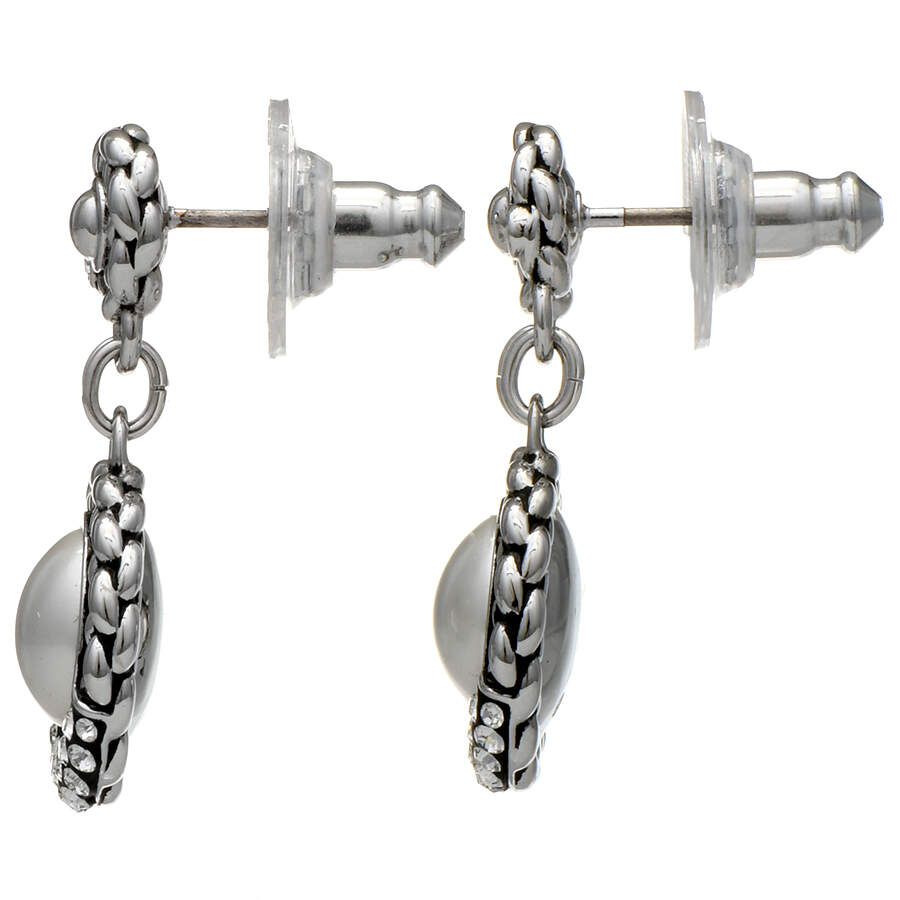 Earrings Crystal & Pearl Drop Earrings - With Box by Swarovski-2