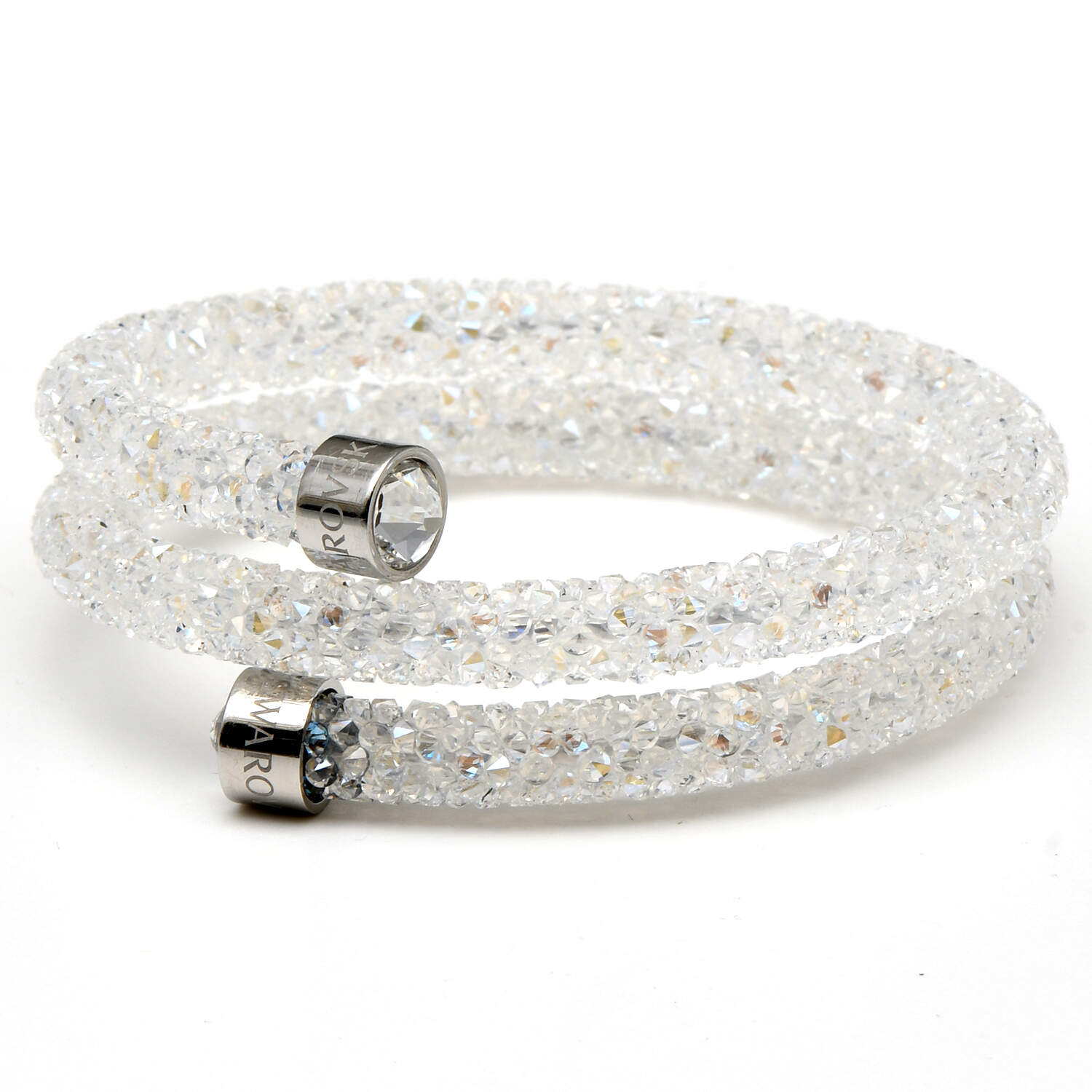 Bracelets Crystaldust Double Bangle - White - No Box by Swarovski-1