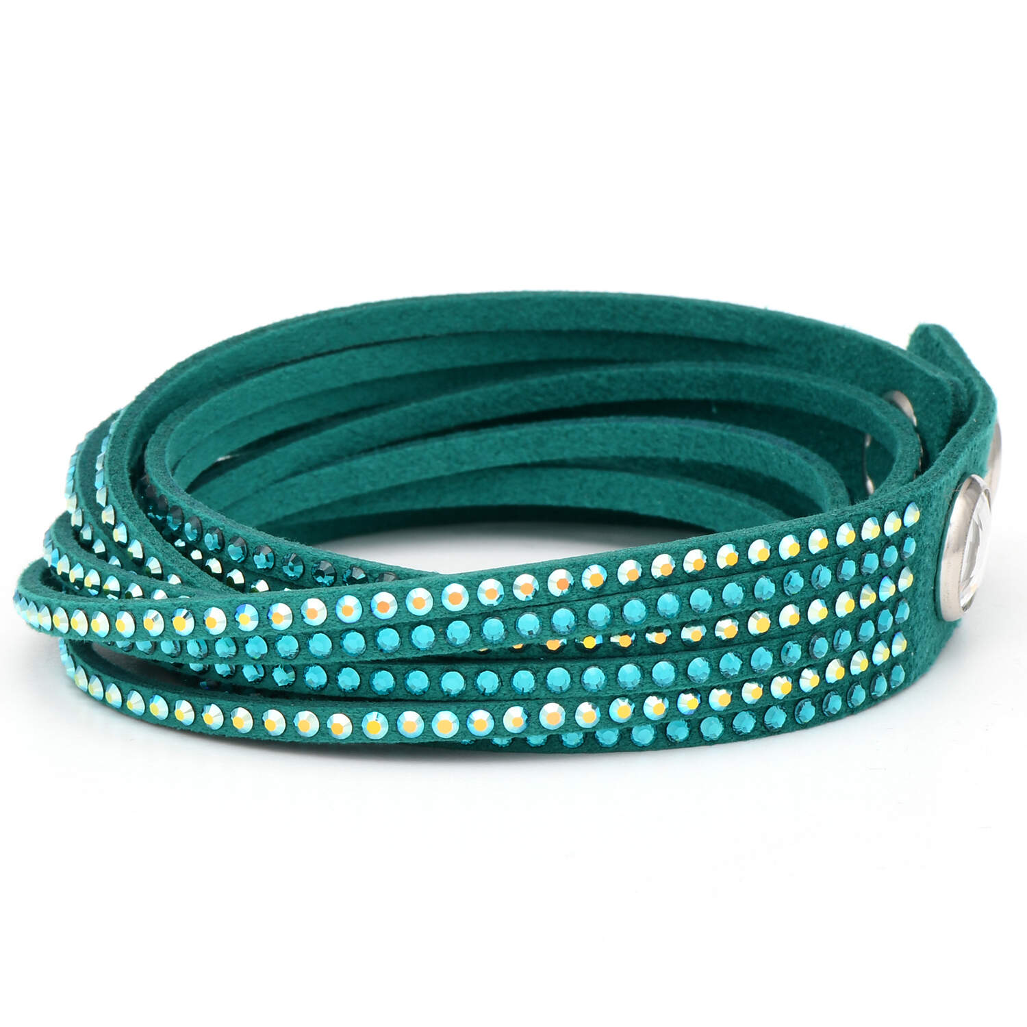 Bracelets Slake Double Wrap Deluxe - Green - Boxed by Swarovski-3