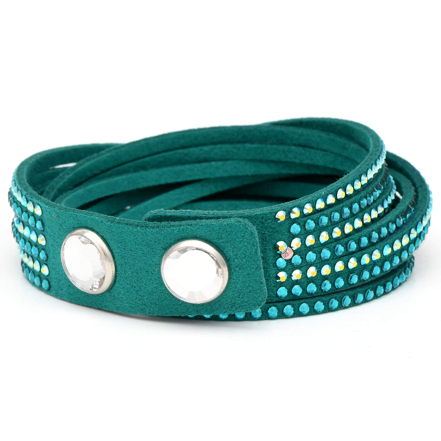 Bracelets Slake Double Wrap Deluxe - Green - Boxed by Swarovski-2