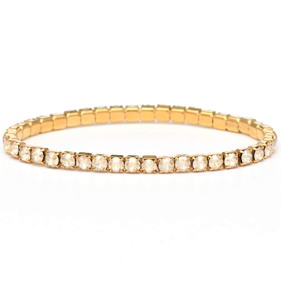 Crystal Stretch Bracelets Lightning - Golden Shadow / Gold - No Box by Swarovski-1