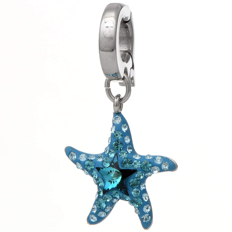 Charms Blue Sea Star Charm - No Box by Swarovski-1