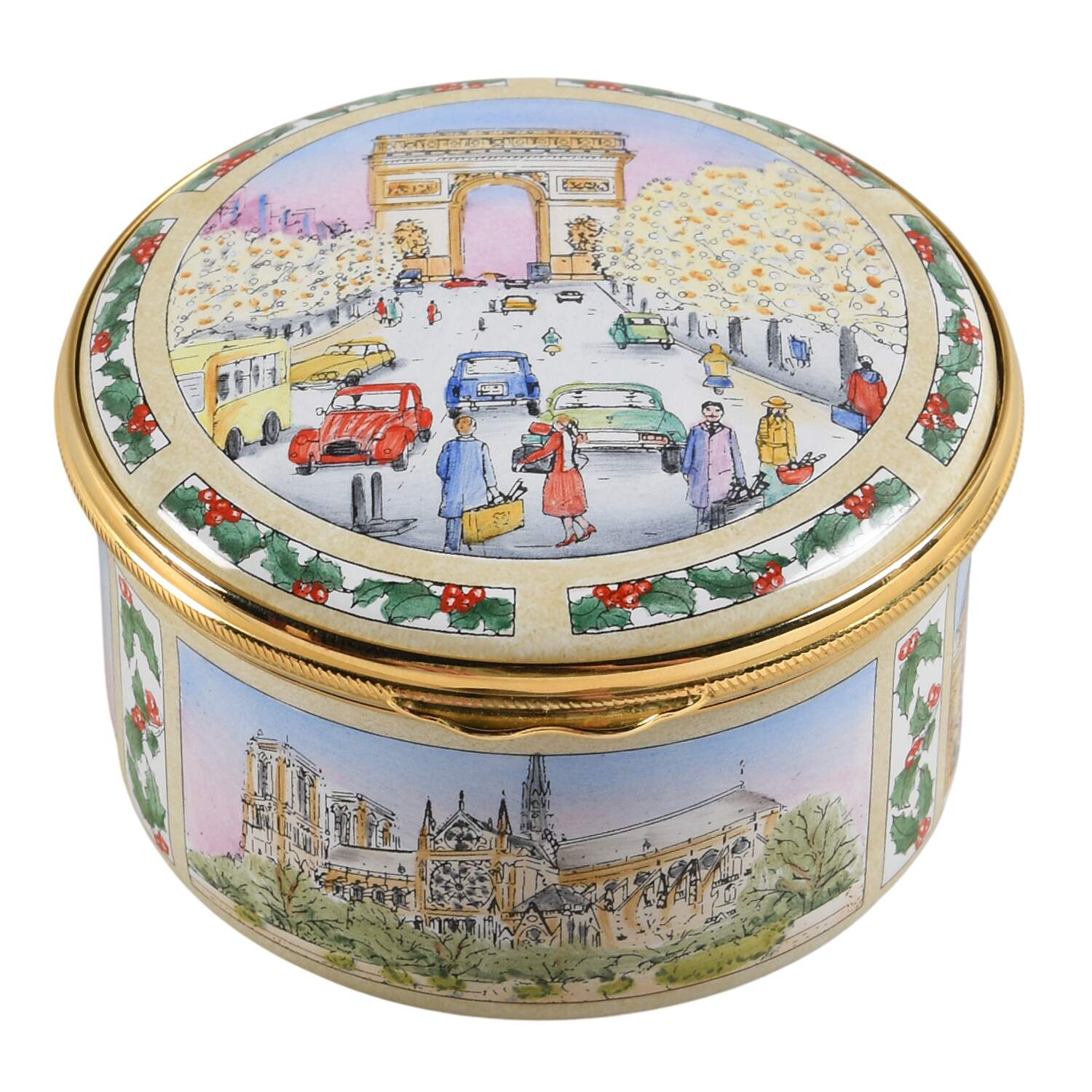 Christmas Around the World Champs-Elysees Paris - Boxed by Staffordshire Enamels-1