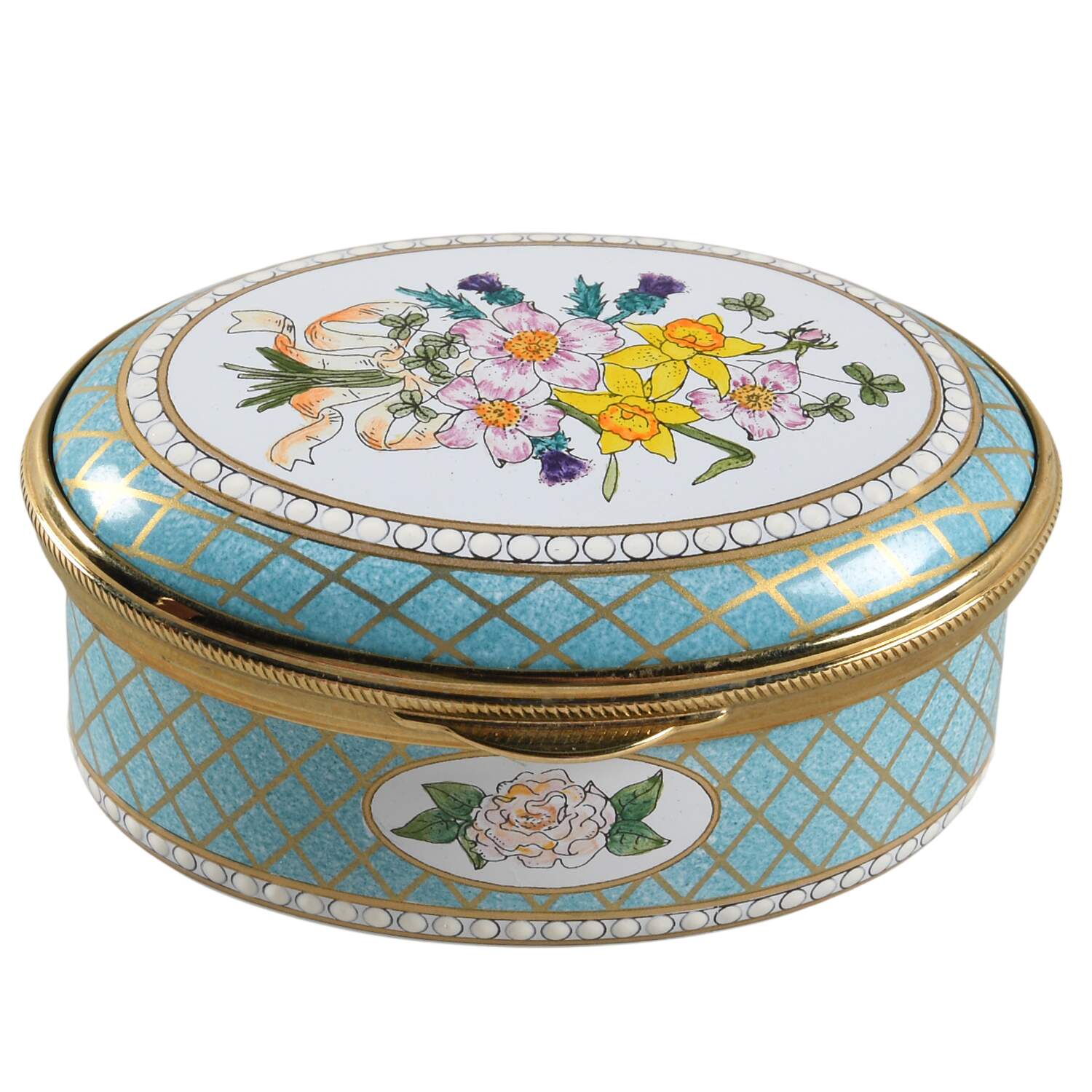 Marshall Enamels Boxes Queen Mother Bouquet - No Box by Staffordshire Enamels-1