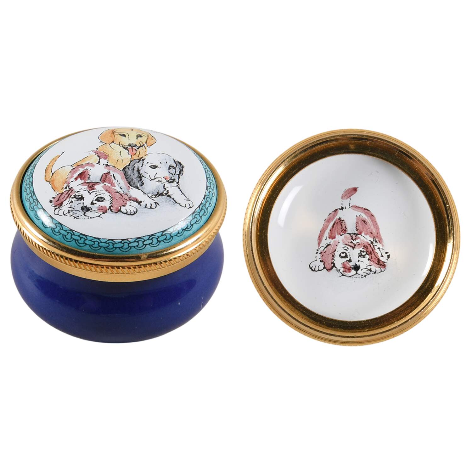 Marshall Enamels Boxes Puppies - No Box by Staffordshire Enamels-1