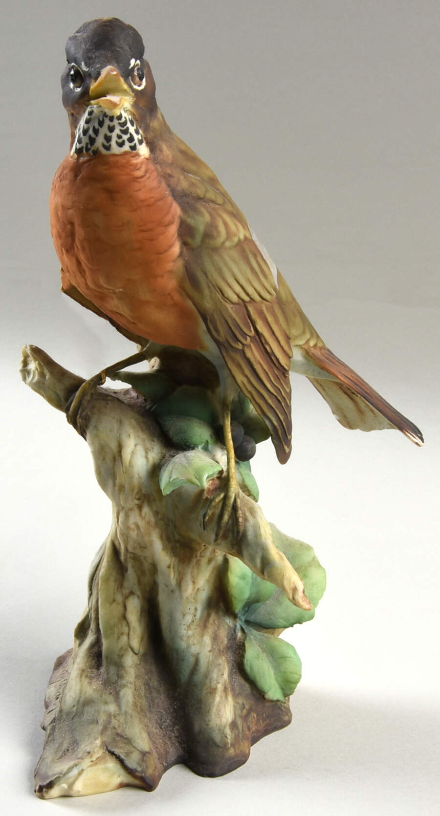 Tay Figurine Robin On Branch W/ Berries - No Box by Tay Porcelain-1