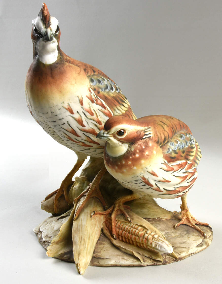Tay Figurine Quail Pair - No Box by Tay Porcelain-1