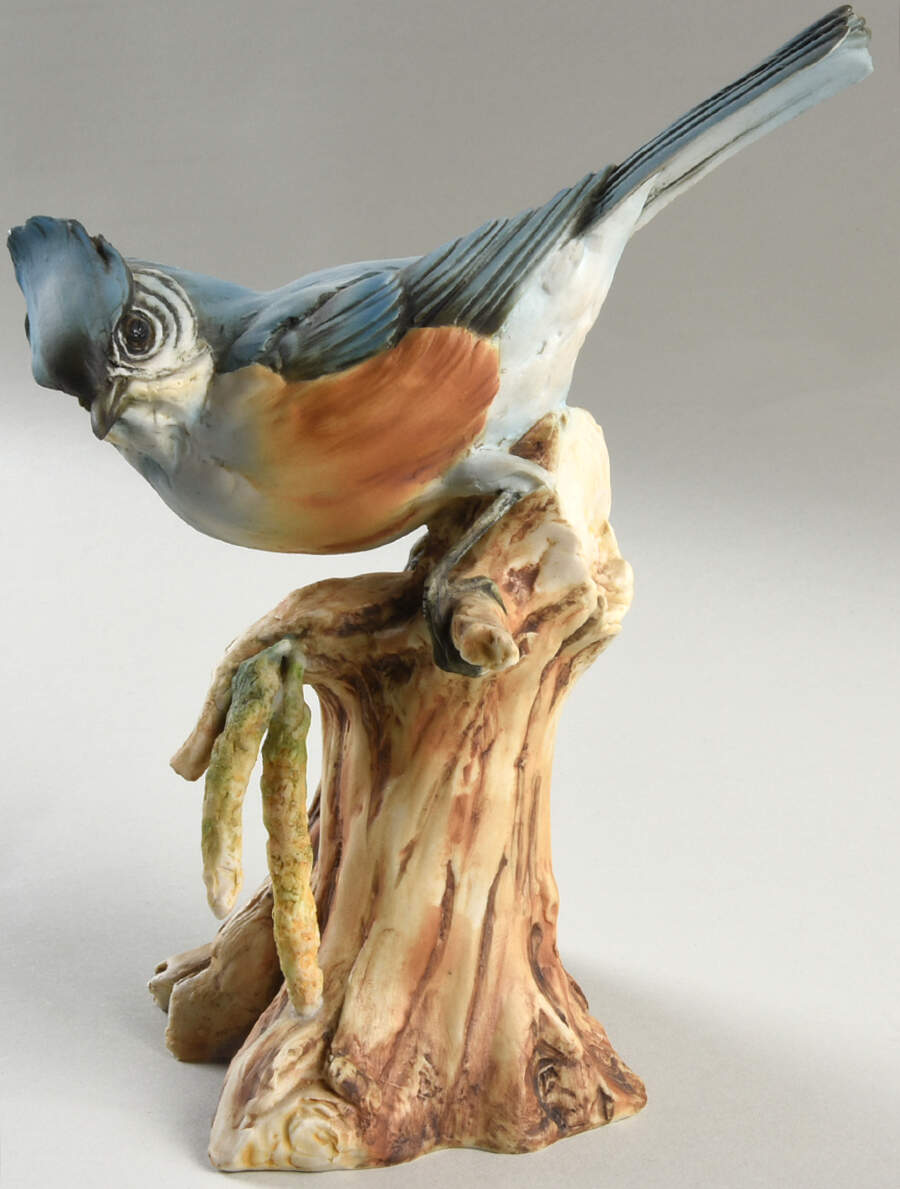 Tay Figurine Tufted Titmouse - No Box by Tay Porcelain-1