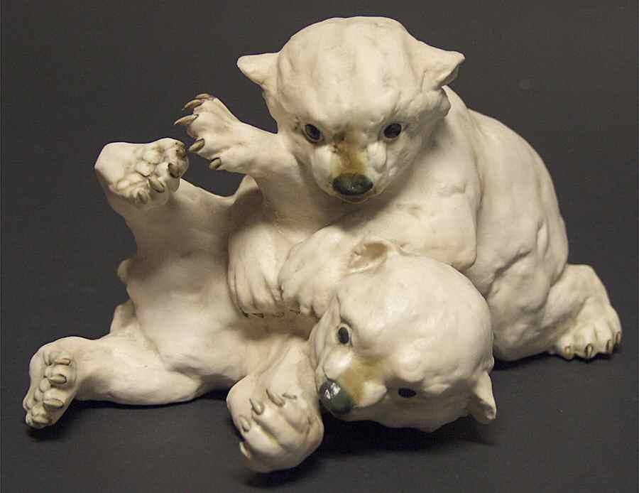 Tay Figurine Polar Bear Cubs - No Box by Tay Porcelain-1
