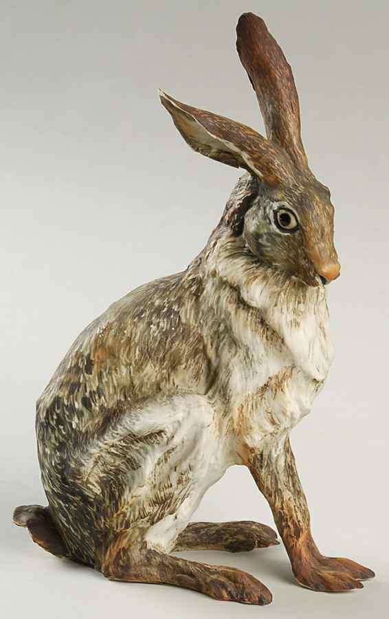 Tay Figurine Hare Sitting - No Box by Tay Porcelain-1