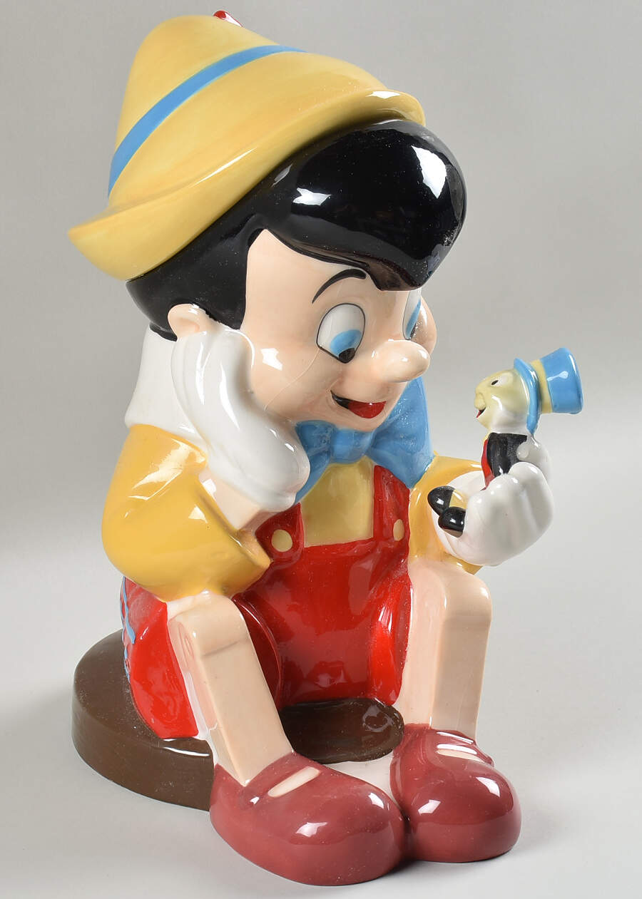 Treasure Craft Cookie Jar Pinocchio & Jiminy Cricket - No Box by Treasure Craft-1