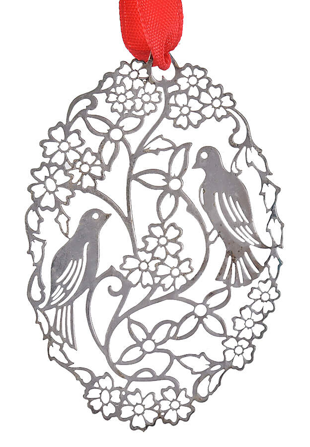 Twelve Days of Christmas-Pierced Two Turtledoves - No Box by Towle Silver-1
