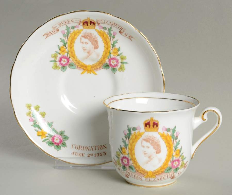 Tuscan Royalty Giftware Elizabeth Ii  Coronation Cup & Saucer - No Box by Tuscan - Royal Tuscan-1