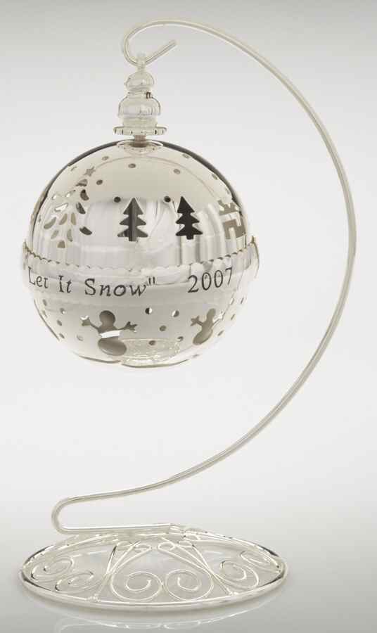 Annual Musical Ball Ornament Let It Snow-2007 - Boxed by Towle Silver-1