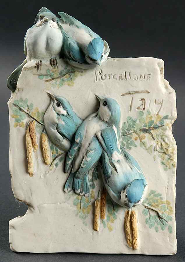 Advertising Signs Sculptured Birds--Blue & White - Advertising Signs by Tay Porcelain-1