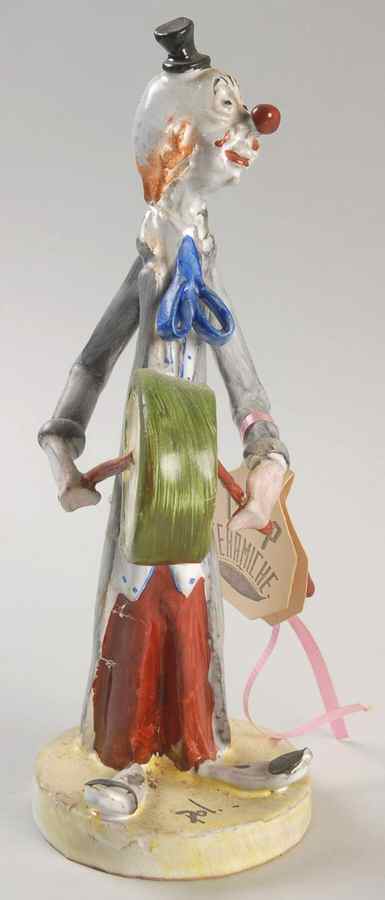 Poli Cesare Figurines Clown With Drum - No Box by T P Ceramiche-1