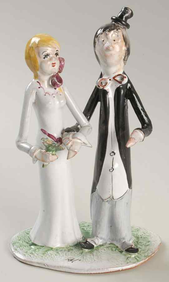 Poli Cesare Figurines Bride And Groom - No Box by T P Ceramiche-1