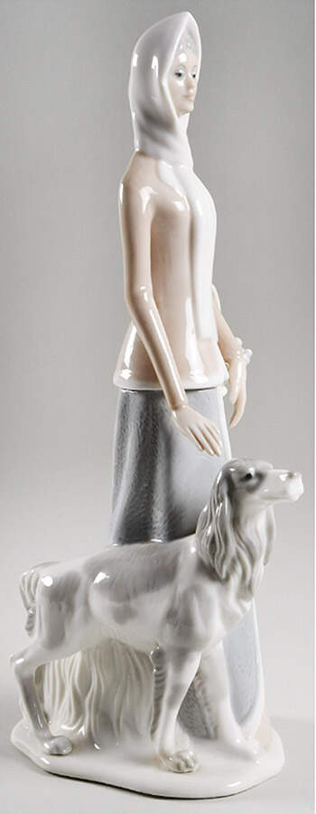 Tengra Figurines Girl With Dog - No Box by Tengra-Spain-1