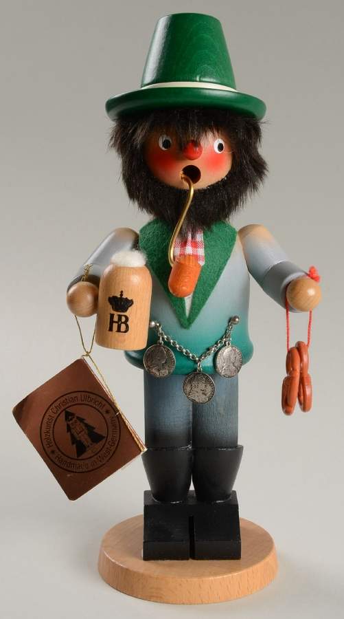 Seiffener Smokers Beer Drinker With Pretzels - Boxed by Christian Ulbricht-1