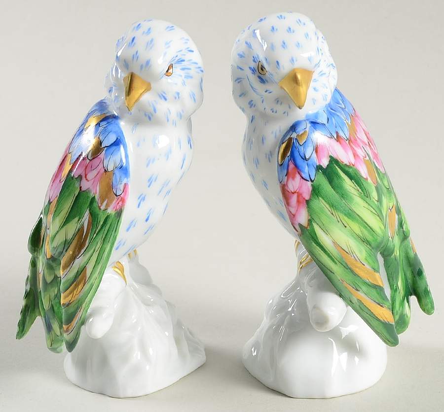 Vista Alegre Figurines Parakeets Pair - No Box by Vista Alegre-1