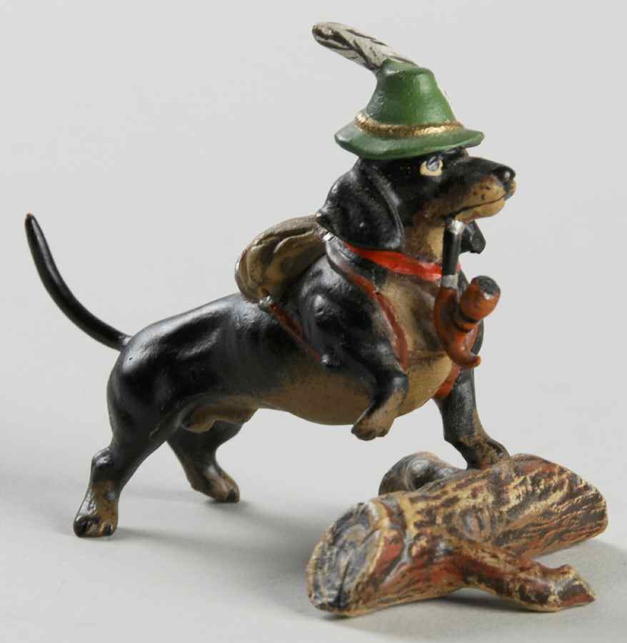 Vienna Bronze Dachshund On Log - No Box by Vienna Bronze-1