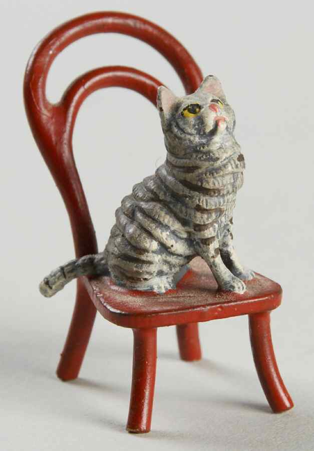 Vienna Bronze Cat On Chair - No Box by Vienna Bronze-1