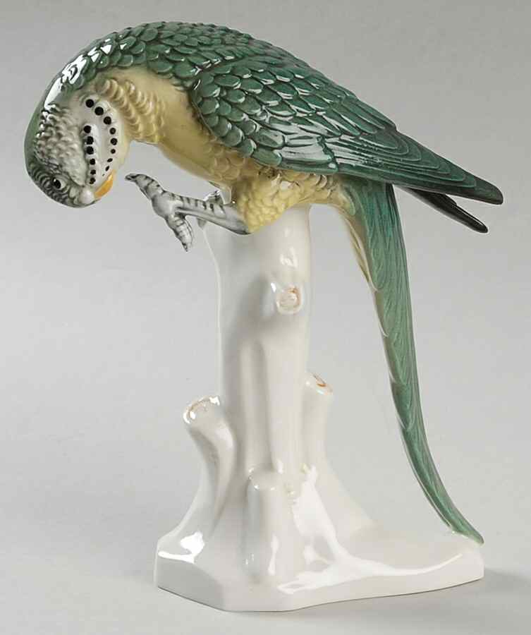 Volkstedt Figurines Green Parakeet - No Box by Volkstedt Porcelain-1