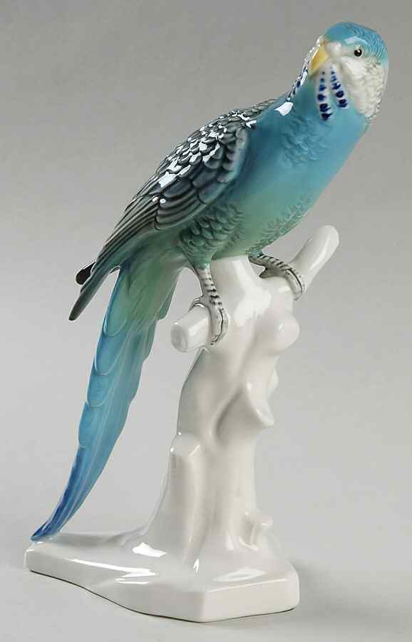 Volkstedt Figurines Blue Parakeet - No Box by Volkstedt Porcelain-1