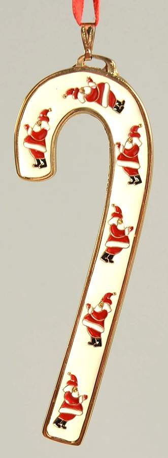 Candy Cane-Ornament Santa Claus - No Box by Wallace Silver-1