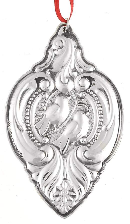 Twelve Days of Christmas-Grande Baroque Two Turtledoves - Boxed by Wallace Silver-1