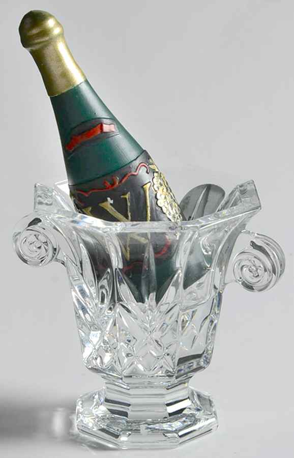 Crystal Jewels Miniatures Ice Bucket With Champagne Bottle - No Box by Waterford Crystal-1