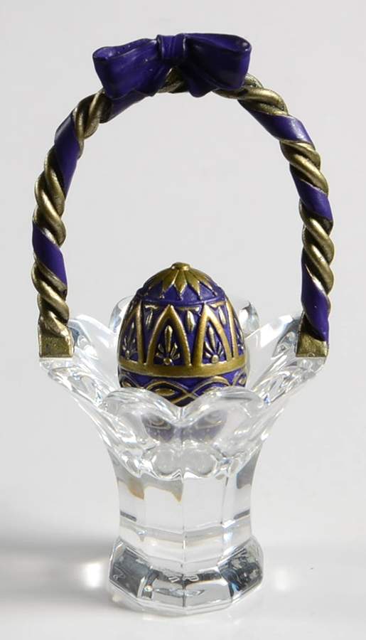Crystal Jewels Miniatures Basket With Egg - Boxed by Waterford Crystal-1
