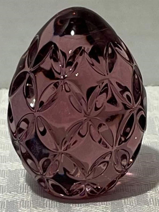 Waterford Crystal Paperweight Egg-Purple - Boxed by Waterford Crystal-1