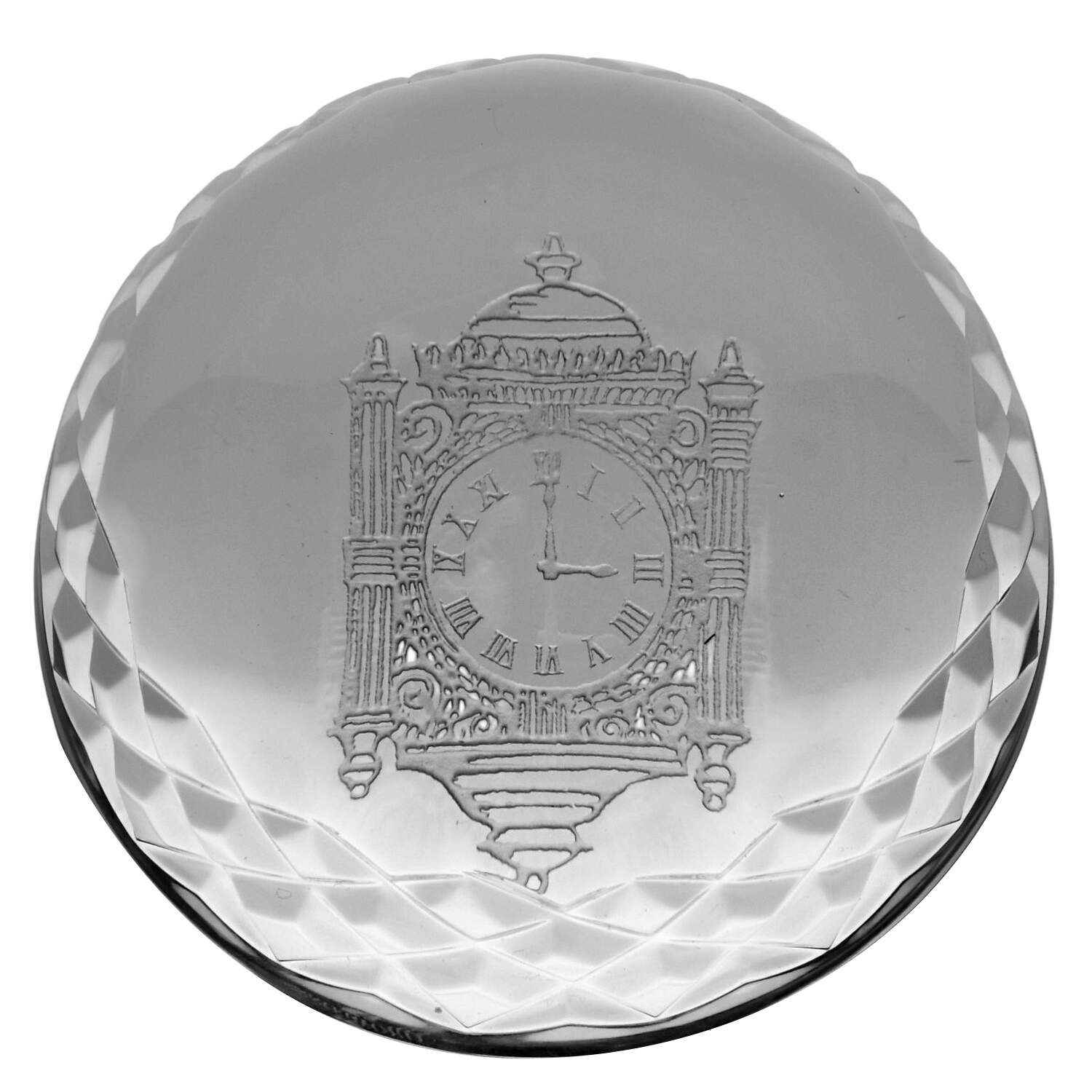 Waterford Crystal Paperweight Marshall Fields Clock - Boxed by Waterford Crystal-1