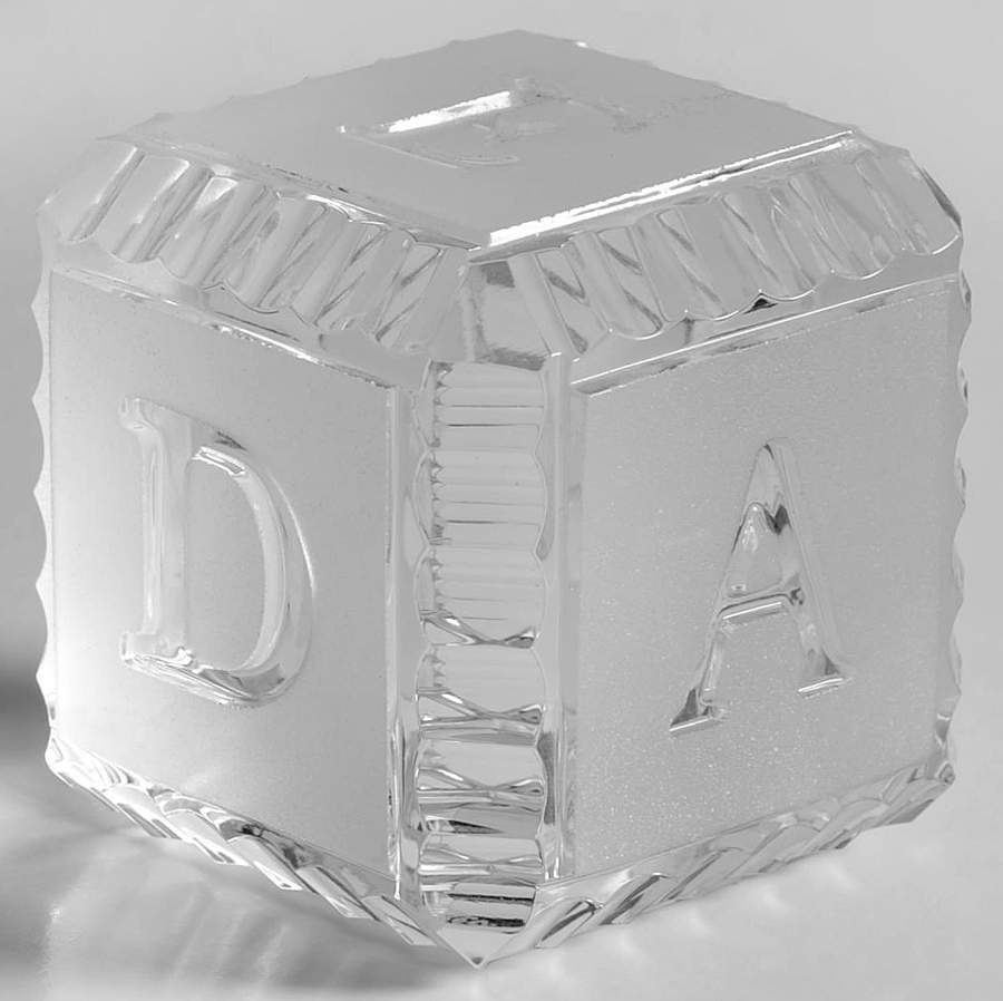 Waterford Crystal Paperweight Abc Block-Frosted - No Box by Waterford Crystal-1