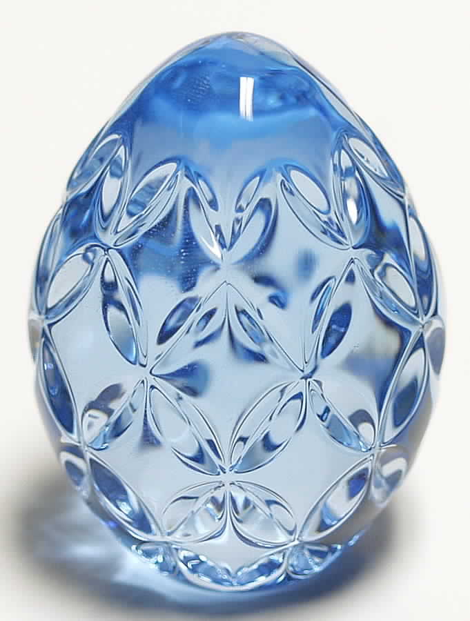 Waterford Crystal Paperweight Egg-Blue  - No Box by Waterford Crystal-1