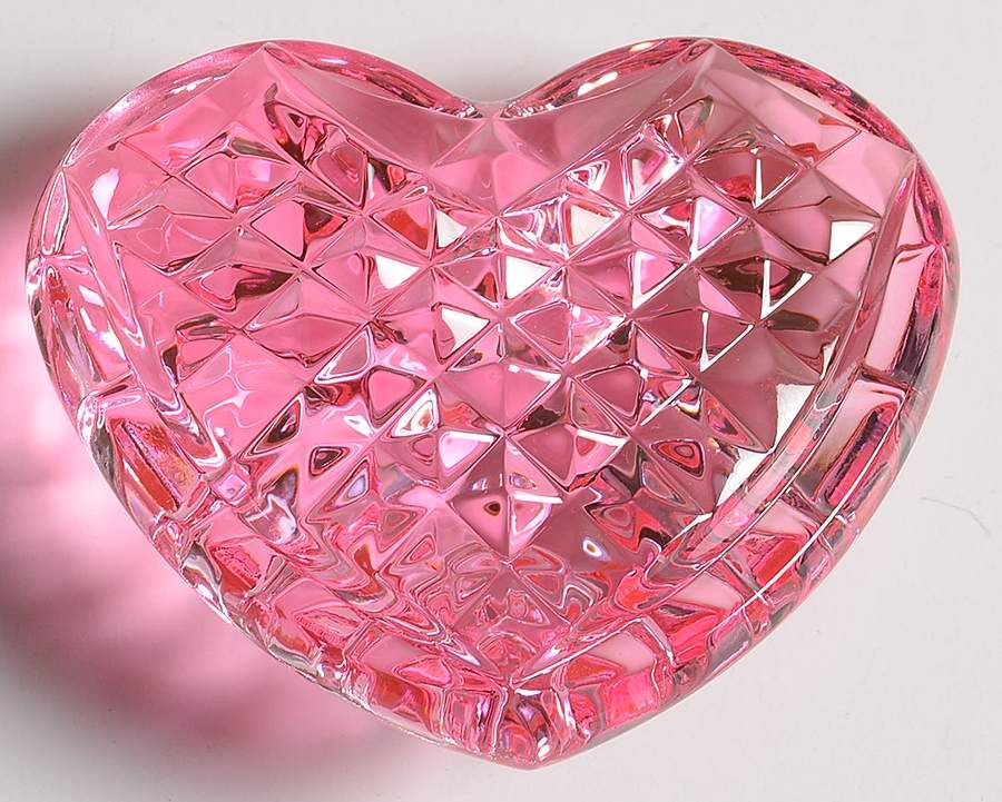 Waterford Crystal Paperweight Heart - Pink - Boxed by Waterford Crystal-1