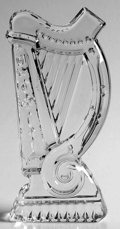 Waterford Crystal Paperweight Irish Harp - Boxed by Waterford Crystal-1