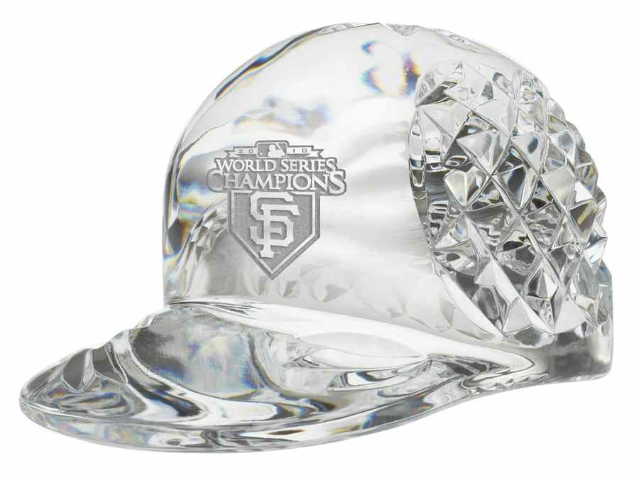 Waterford Crystal Paperweight Baseball Cap Ws 2010 Sf Giants - No Box by Waterford Crystal-1