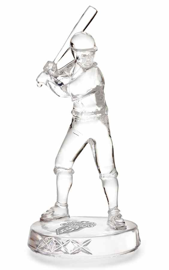 Waterford Crystal Paperweight Baseball Player Ws 2010 Sf Gia - No Box by Waterford Crystal-1