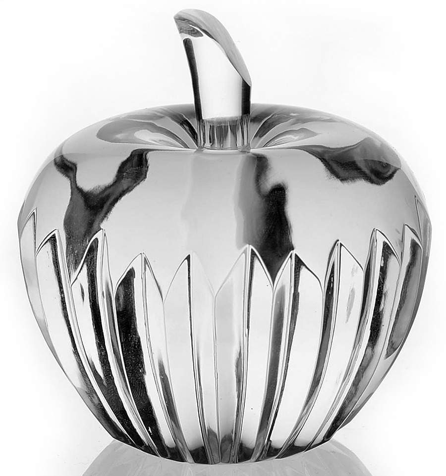 Waterford Crystal Paperweight Apple-No Cuts On Top - No Box by Waterford Crystal-1
