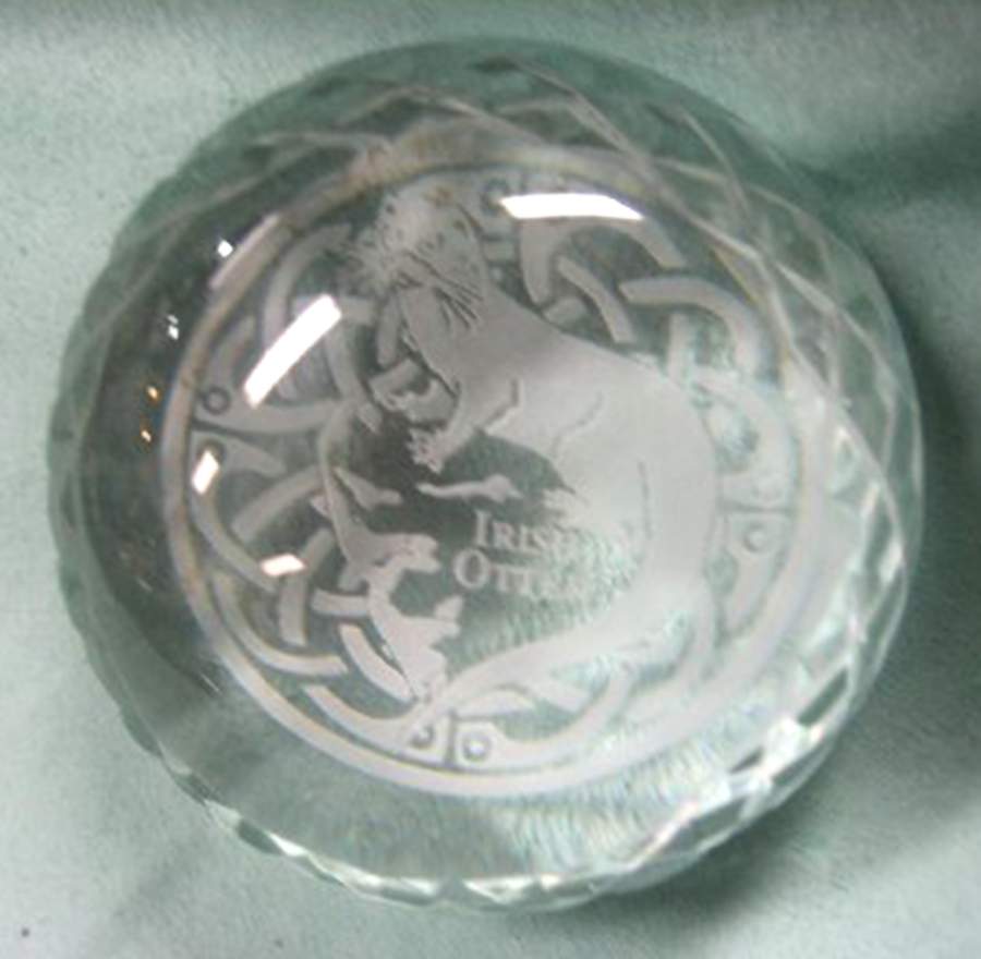 Waterford Crystal Paperweight Irish Otter - No Box by Waterford Crystal-1