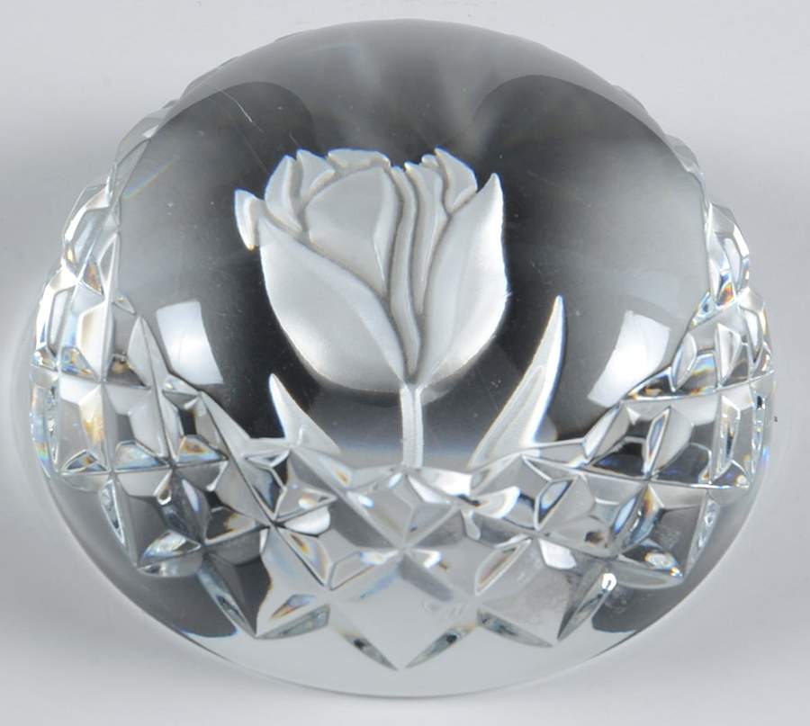 Waterford Crystal Paperweight Tulip Dome 2nd Edition - Boxed by Waterford Crystal-1