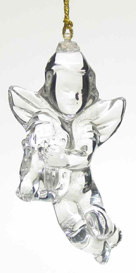 Marquis Collection Ornament Cherub With Harp - Boxed by Waterford Crystal-1