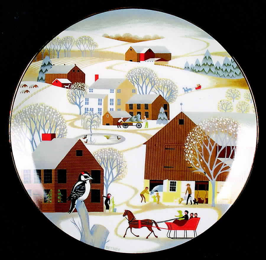 Christmas Plate Christmas On The Farm - No Box by World Book-1