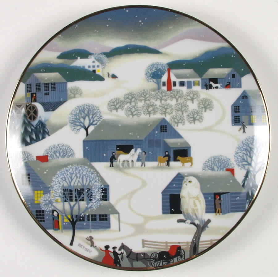 Christmas Plate Silent Night - With Box by World Book-1
