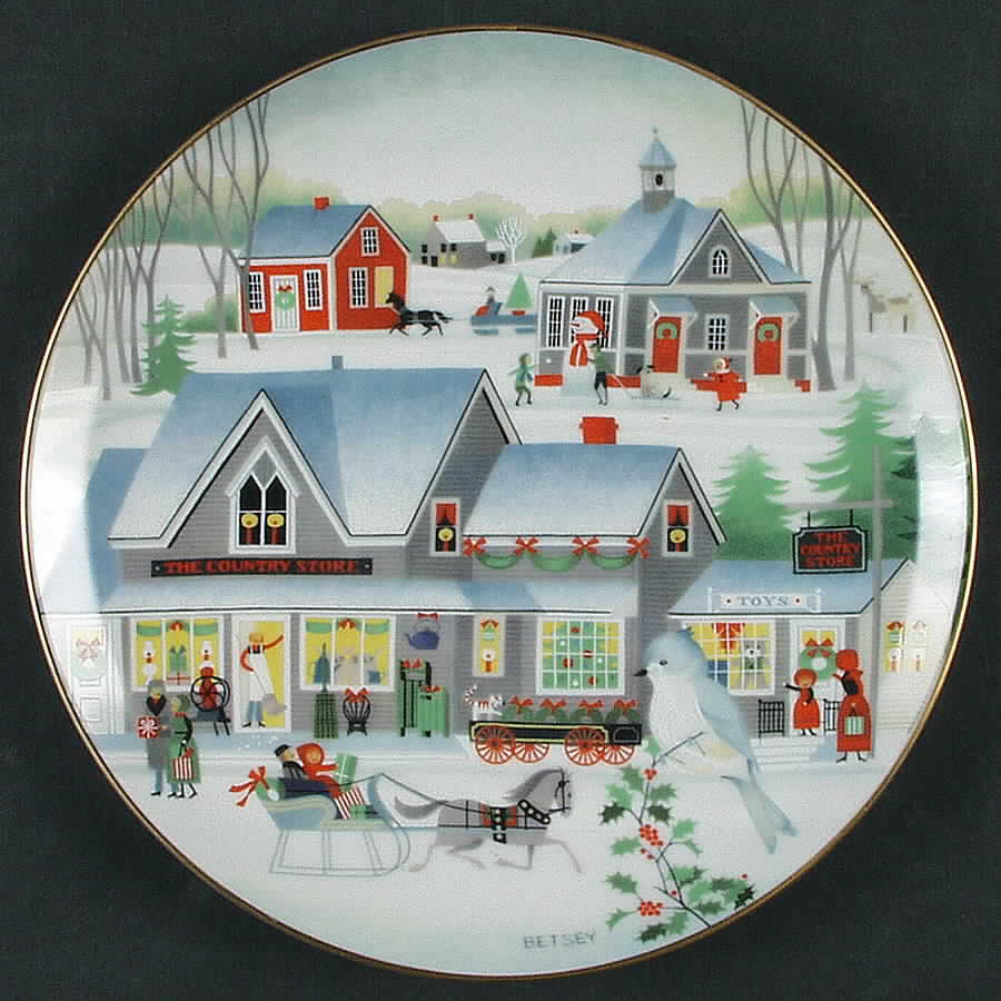 Christmas Plate A Country Christmas - No Box by World Book-1