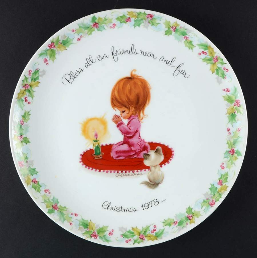 Gigi-Christmas Plate Bless All Our Friends Near And Far - No Box by World Wide Art-1